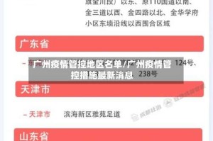 广州疫情管控地区名单/广州疫情管控措施最新消息