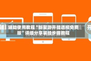辅助使用教程“新星游开挂透视免费版”详细分享装挂步骤教程