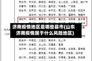 济南疫情地区是哪些县市(山东济南疫情属于什么风险地区)
