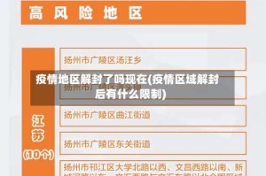 疫情地区解封了吗现在(疫情区域解封后有什么限制)