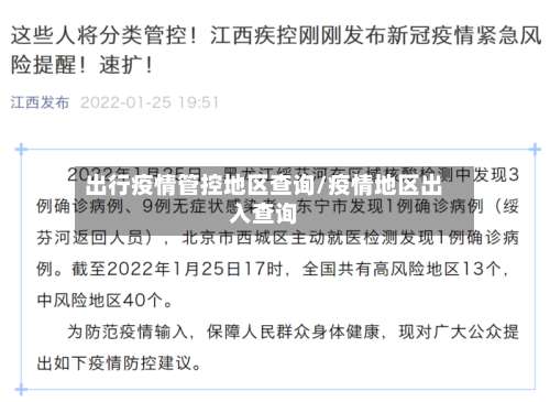 出行疫情管控地区查询/疫情地区出入查询-第2张图片