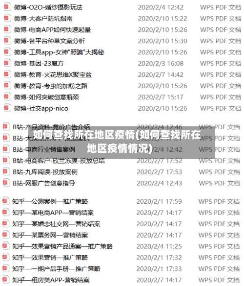 如何查找所在地区疫情(如何查找所在地区疫情情况)-第1张图片