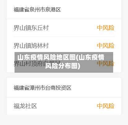 山东疫情风险地区图(山东疫情风险分布图)-第1张图片