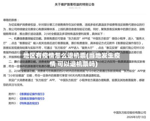 地区有疫情怎么退机票(当地发生疫情 可以退机票吗)-第3张图片