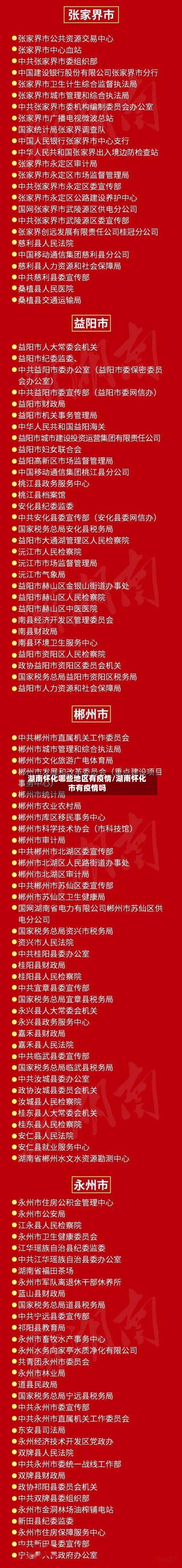 湖南怀化哪些地区有疫情/湖南怀化市有疫情吗-第1张图片